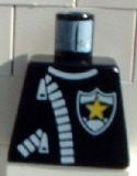 Lego Minifigur Torso Polizist mit Lederjacke (973px9)