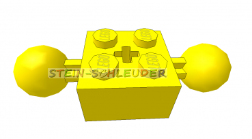 Lego  Stein  2 x 2 mit  2 Kugelanschlüssen und Achsloch (17114)