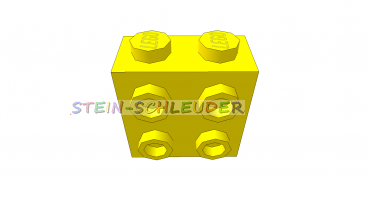 Lego  Stein  1 x 2 x 1 2/3 mit  Noppen an einer Seite (22885)
