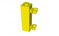 Lego Stein 1 x 1 x 3 mit 2 waagerechten Clips (60583)