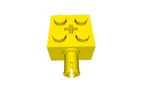 Lego Stein 2 x 2 mit Pin und Achsloch (6232)