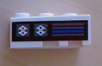 Lego Diagonalstein 2 x 3 links bedruckt (6565pb06)
