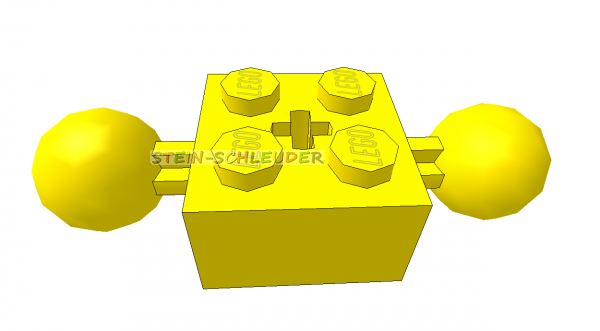 Lego  Stein  2 x 2 mit  2 Kugelanschlüssen und Achsloch (17114)