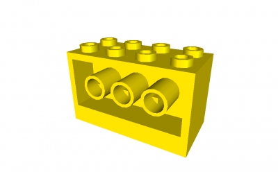 Lego Stein 2 x 4 x 2 mit Seitenlöchern (6061)