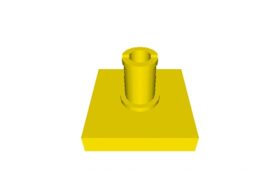 Lego Platte 2 x 2 mit Pin (2460)