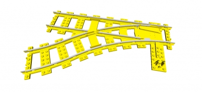 Lego Eisenbahn 9V Weiche, links (2861)