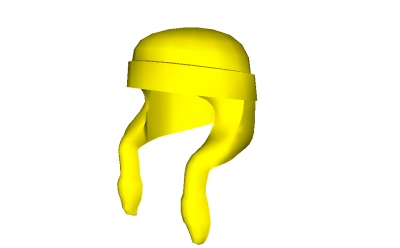 Lego Minifigur Haare mit Zöpfen und Stirnband (30114)