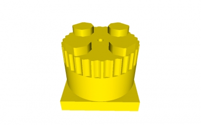 Lego Sirene 2 x 2 x 1 & 1/3 -Town Signale- (4774c01)