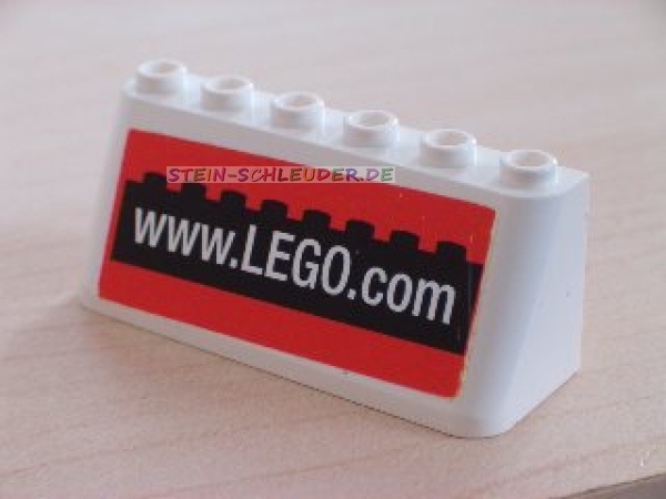 Lego Schrägstein 2 x 6 x 2 mit Sticker (4176pb01)