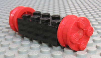 Lego Achstein 2 x 4 mit Felgen (4180c03)