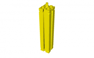 Lego Stein 2 x 2 x 8 mit Nuten (45695)