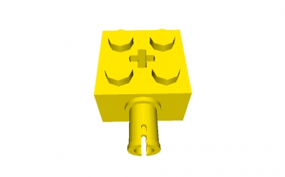 Lego Stein 2 x 2 mit Pin und Achsloch (6232)