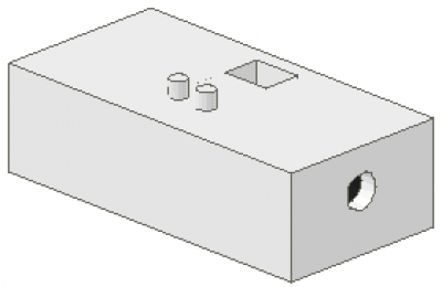 Lego Achsstein mit Achsenhalter 2 x 4 (800)
